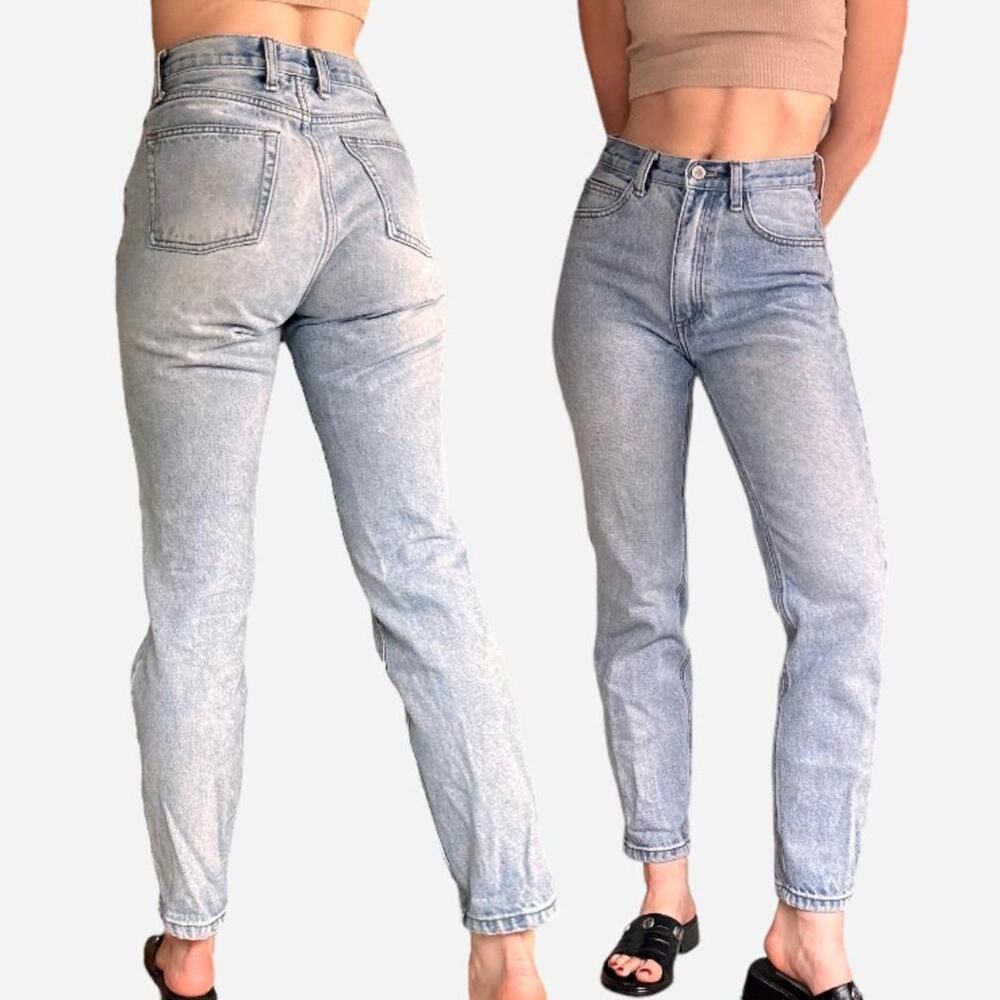 J. Galt (Brandy Melville) light wash high rise cropped jeans - 24-25" waist